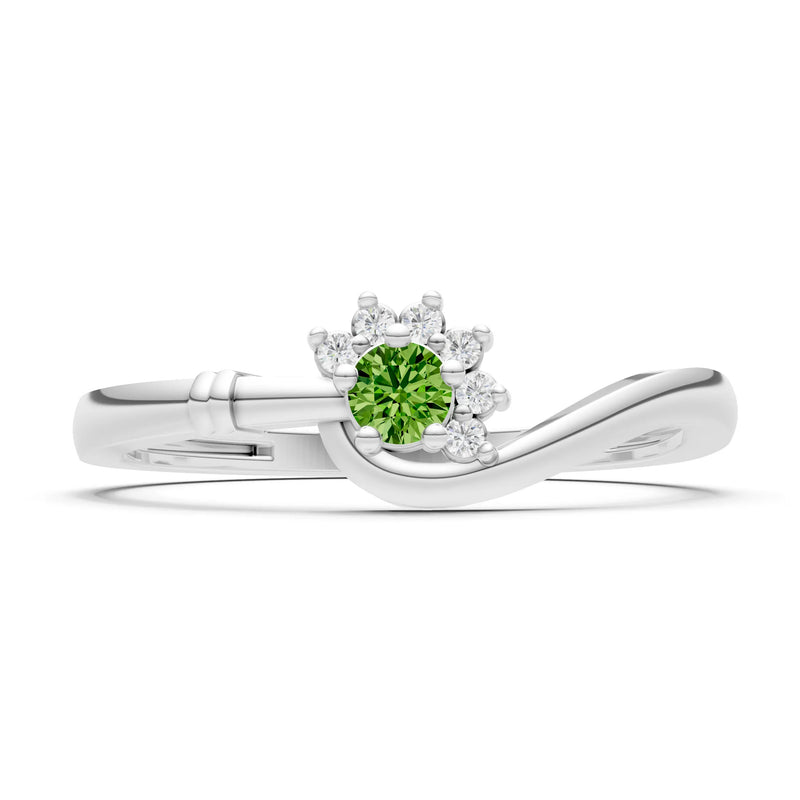 Floral Cluster Prong Ring