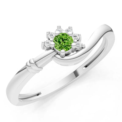 Floral Cluster Prong Ring