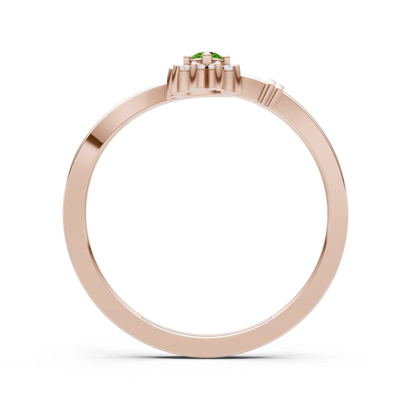 Floral Cluster Prong Ring