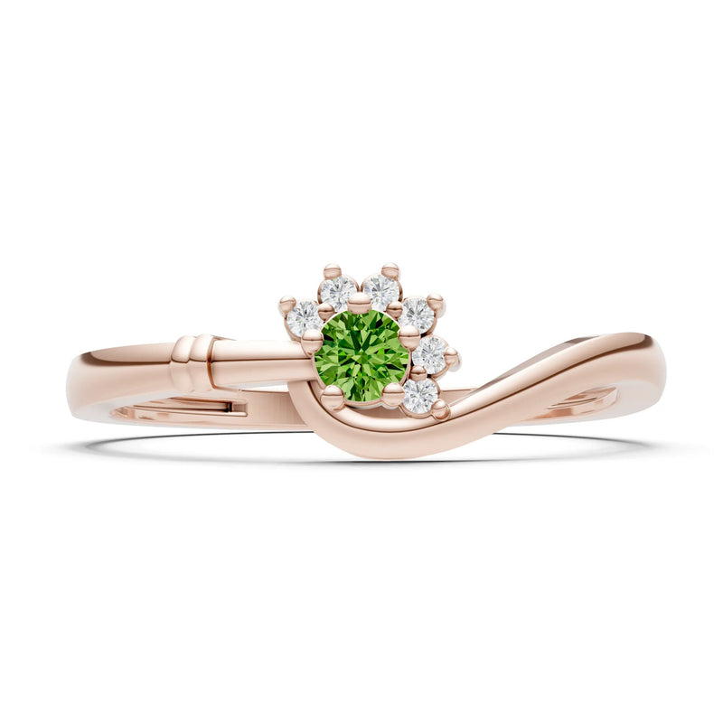Floral Cluster Prong Ring