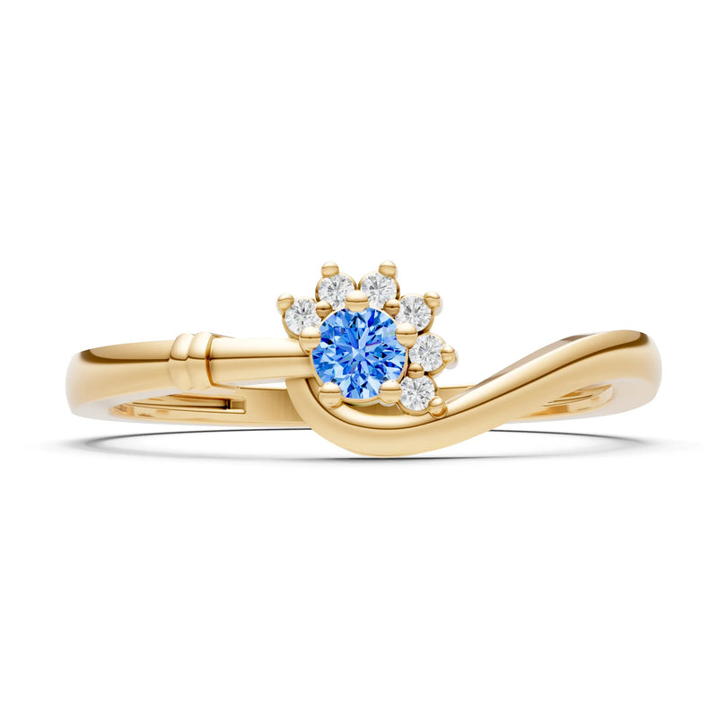 Floral Cluster Prong Ring