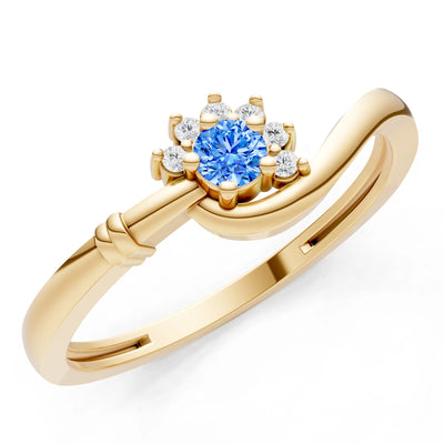 Floral Cluster Prong Ring