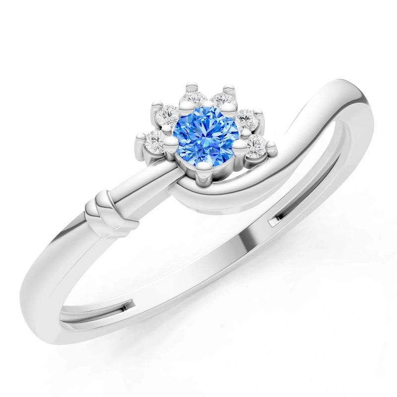 Floral Cluster Prong Ring