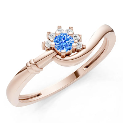 Floral Cluster Prong Ring