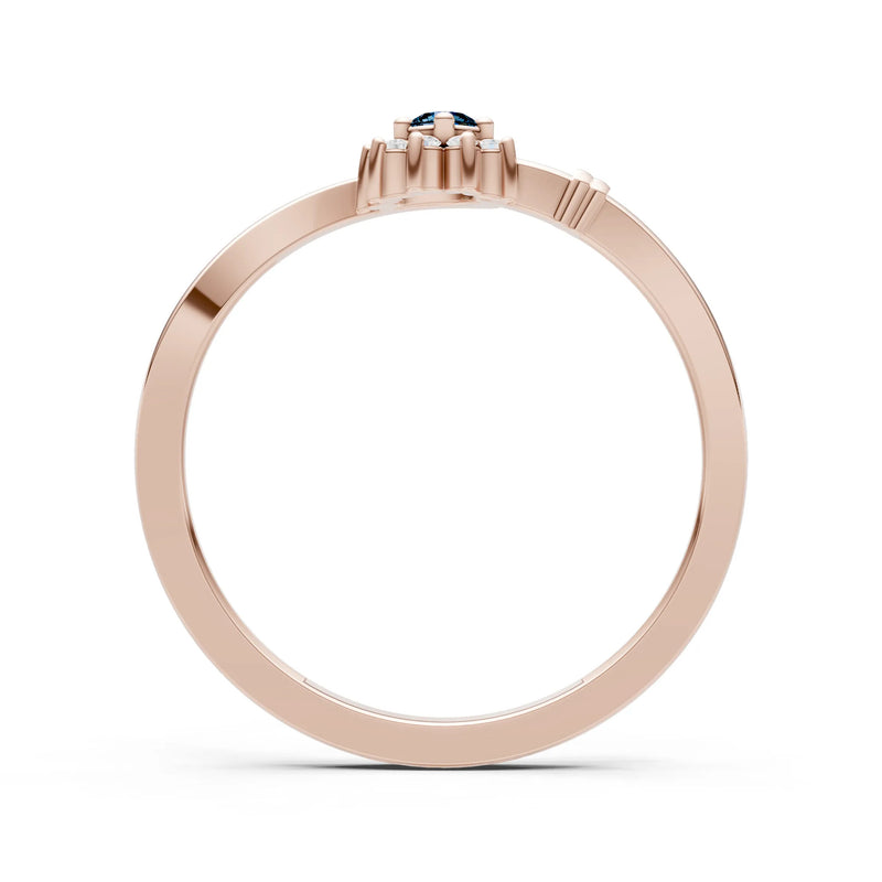 Floral Cluster Prong Ring