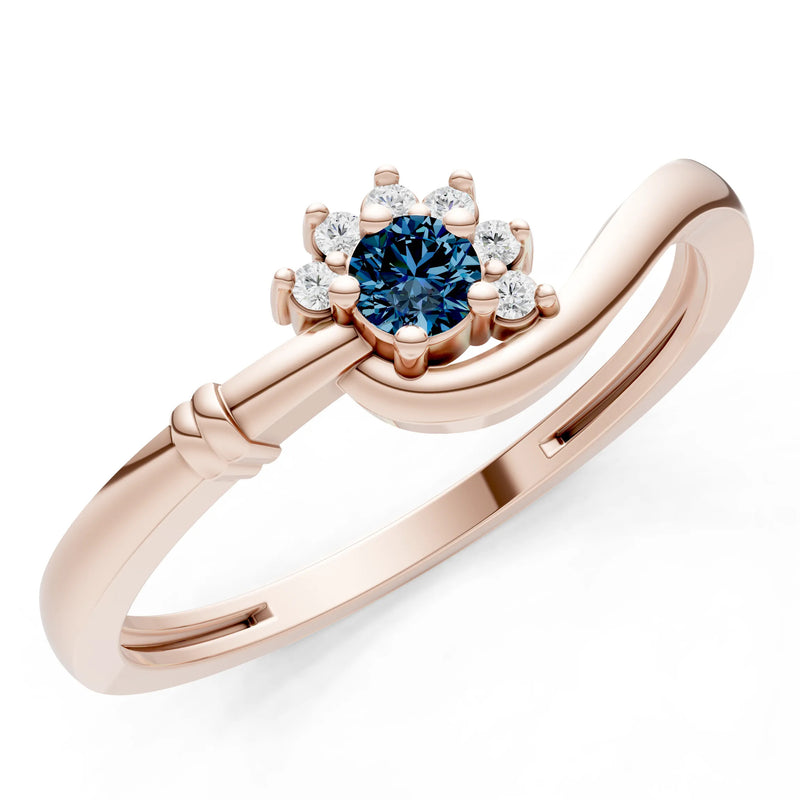 Floral Cluster Prong Ring