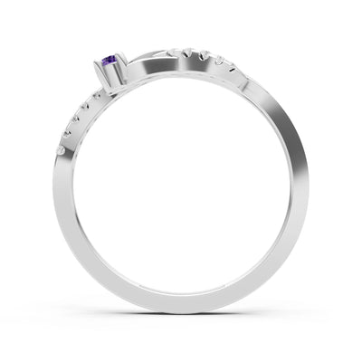 Amethyst Infinity Micro-Set Cluster Ring