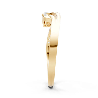 Citrine Infinity Micro-Set Cluster Ring
