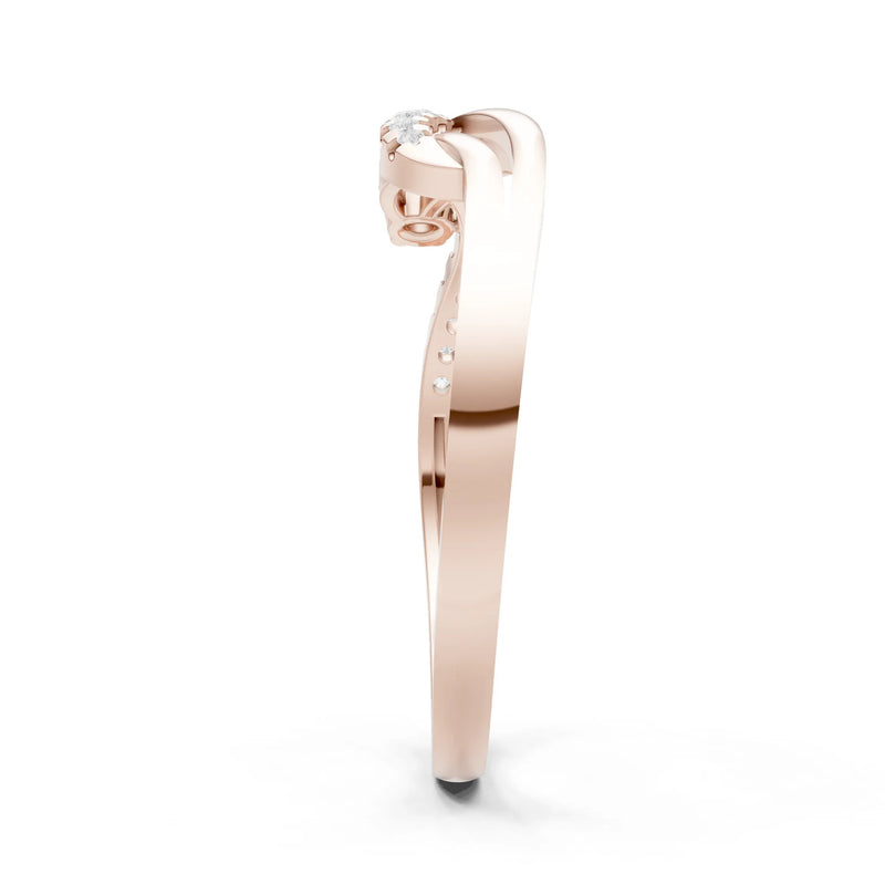 Citrine Infinity Micro-Set Cluster Ring