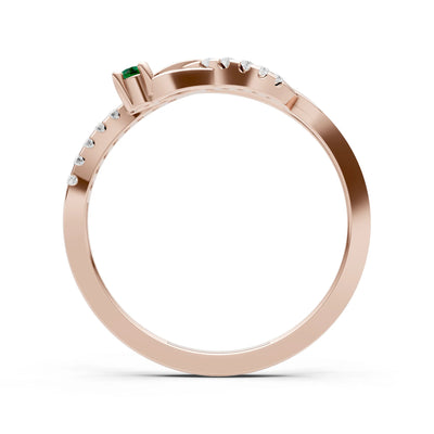 Emerald Infinity Micro-Set Cluster Ring