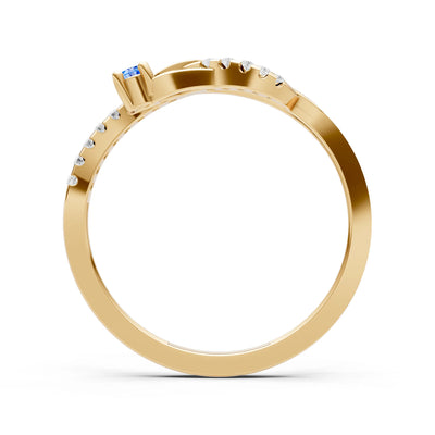 Swiss Blue Topaz Infinity Micro-Set Cluster Ring