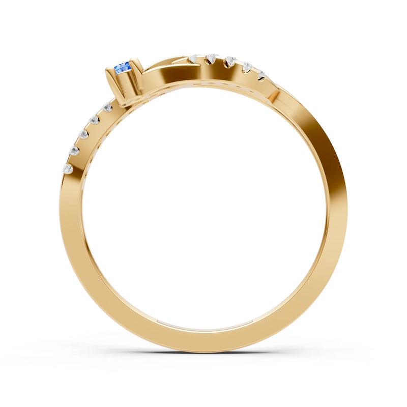 Swiss Blue Topaz Infinity Micro-Set Cluster Ring