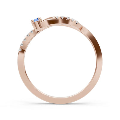 Swiss Blue Topaz Infinity Micro-Set Cluster Ring