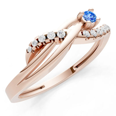Swiss Blue Topaz Infinity Micro-Set Cluster Ring