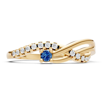 London Blue Topaz Infinity Micro-Set Cluster Ring
