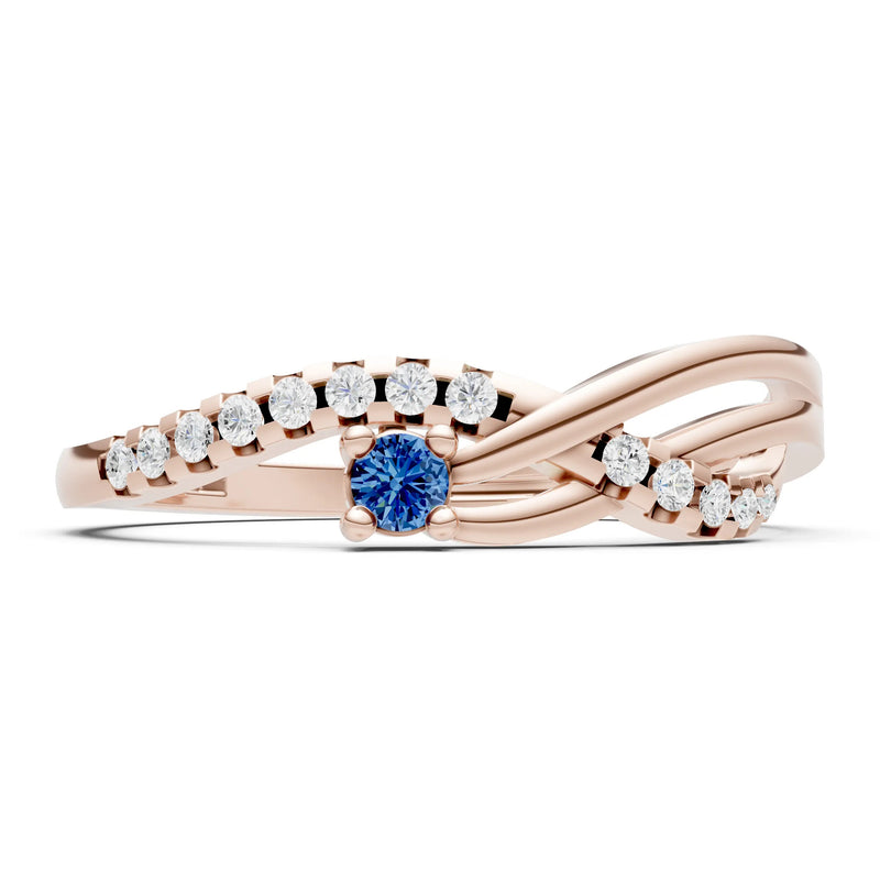 London Blue Topaz Infinity Micro-Set Cluster Ring