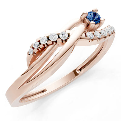 London Blue Topaz Infinity Micro-Set Cluster Ring