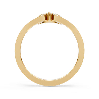 Tri-Cluster Pavé Ring
