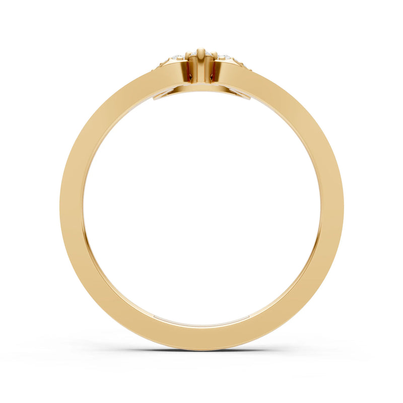 Tri-Cluster Pavé Ring