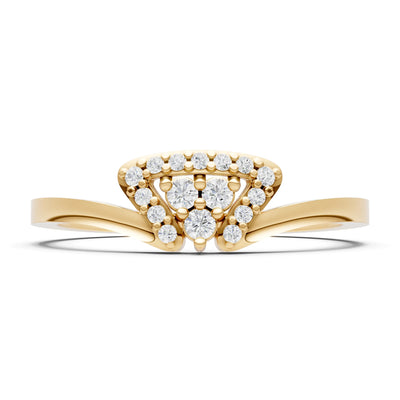 Tri-Cluster Pavé Ring