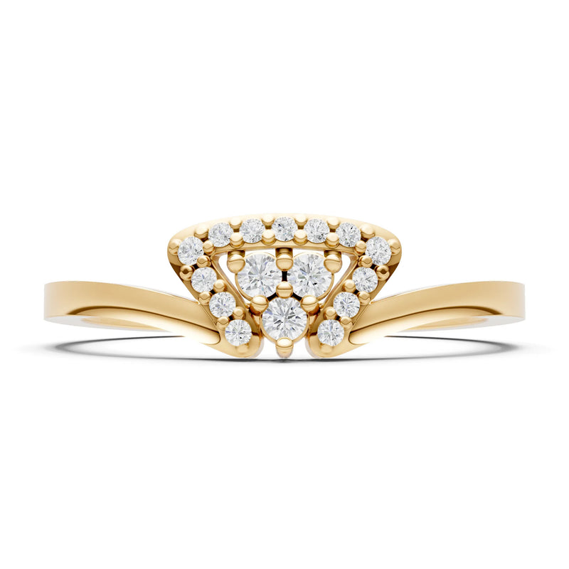 Tri-Cluster Pavé Ring