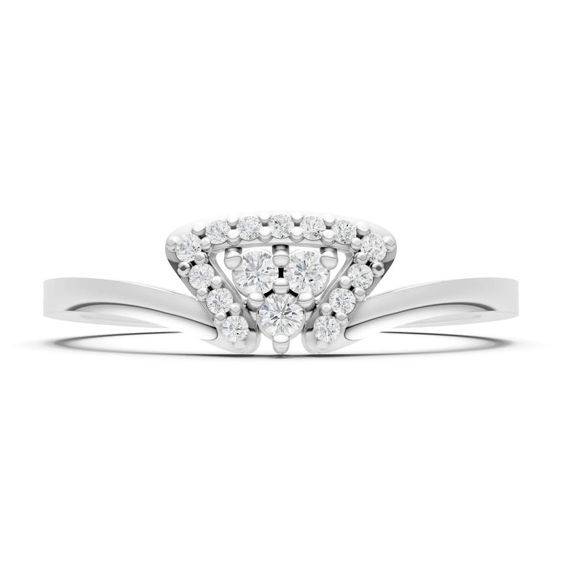 Tri-Cluster Pavé Ring
