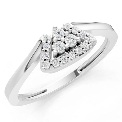 Tri-Cluster Pavé Ring