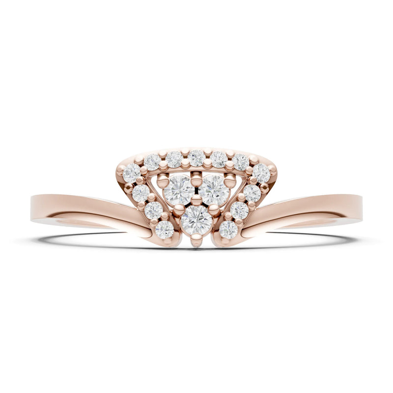 Tri-Cluster Pavé Ring