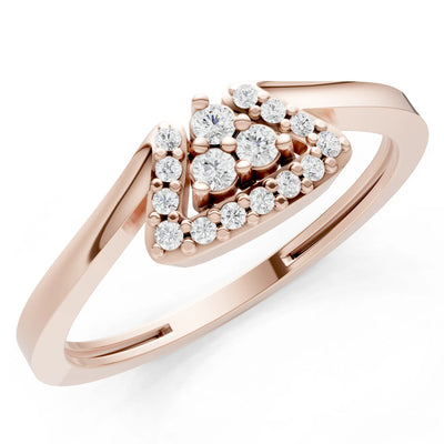 Tri-Cluster Pavé Ring