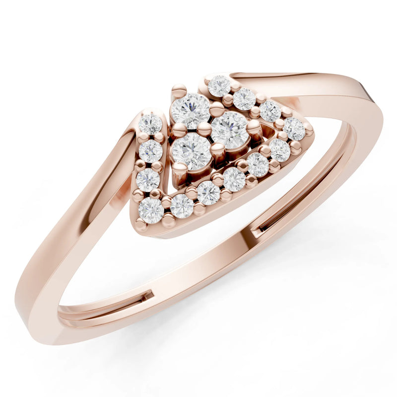 Tri-Cluster Pavé Ring