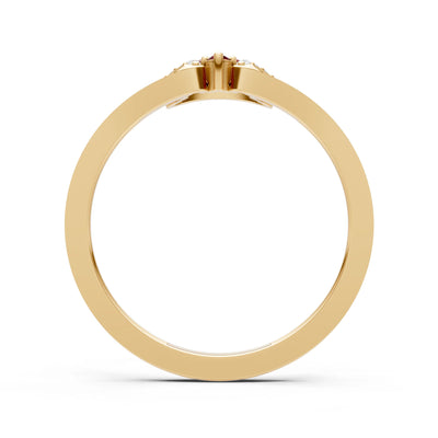 Tri-Cluster Pavé Ring