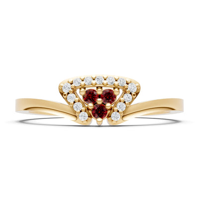 Tri-Cluster Pavé Ring