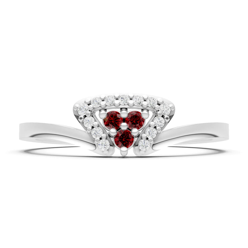 Tri-Cluster Pavé Ring