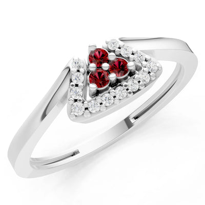 Tri-Cluster Pavé Ring