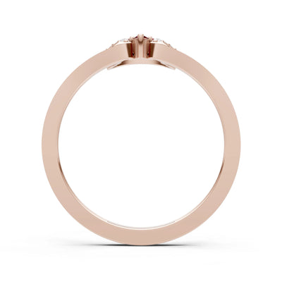 Tri-Cluster Pavé Ring