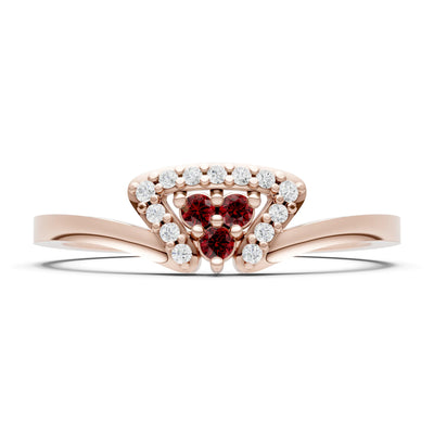 Tri-Cluster Pavé Ring