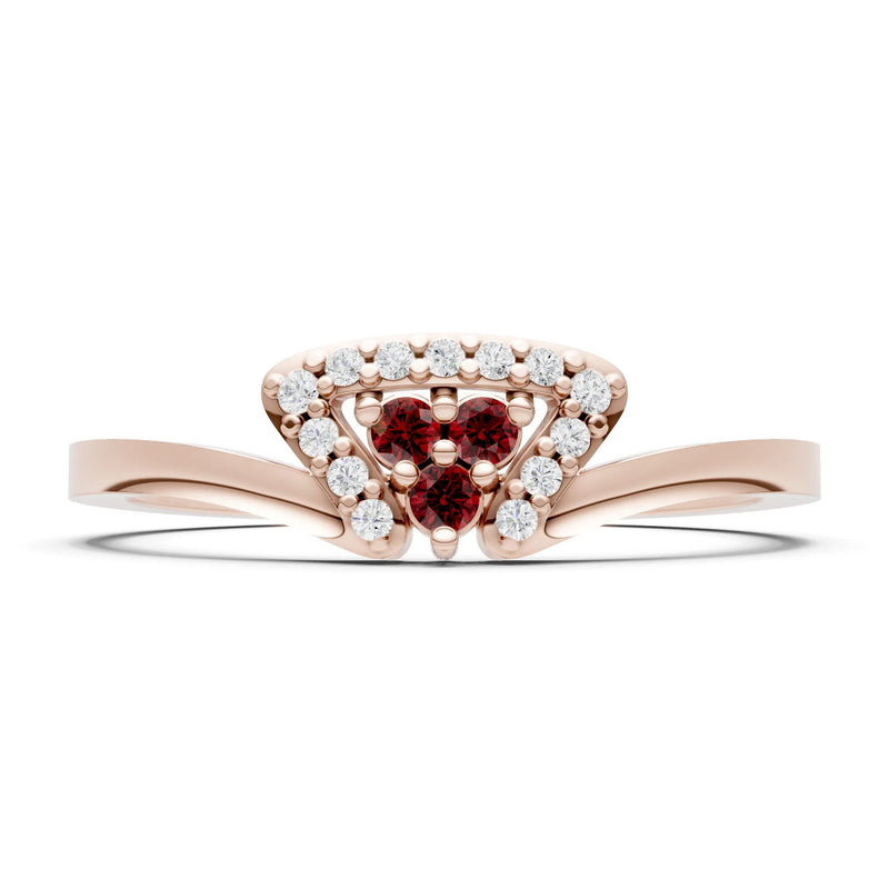 Tri-Cluster Pavé Ring