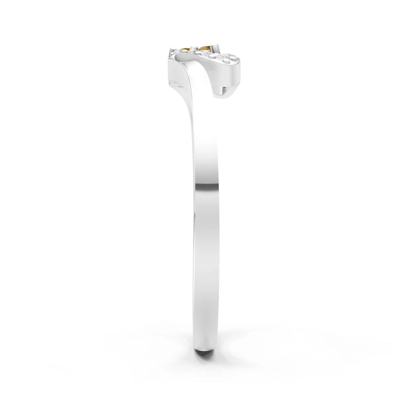 Tri-Cluster Pavé Ring