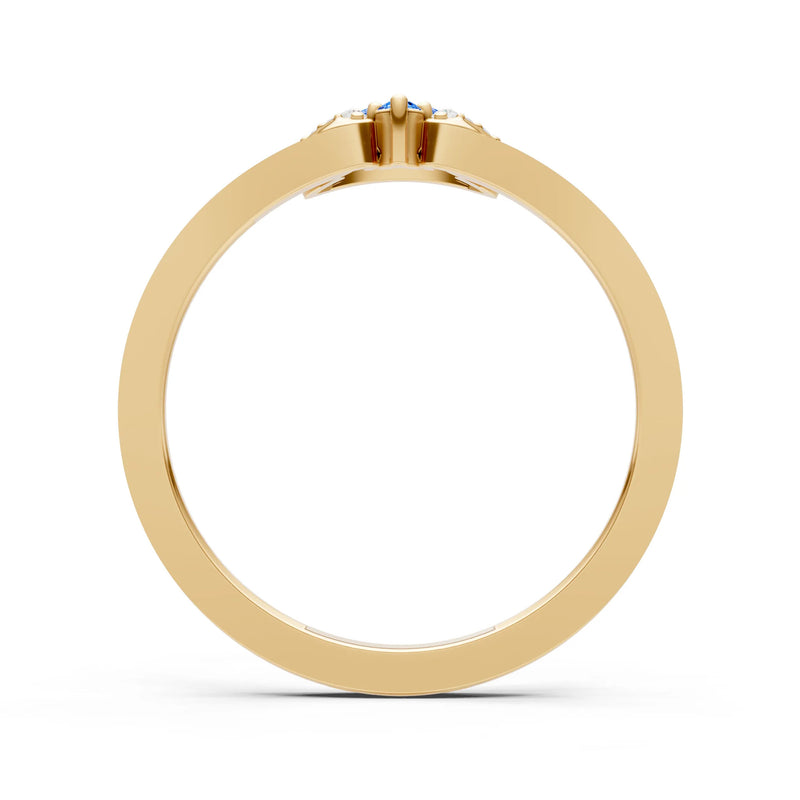 Tri-Cluster Pavé Ring