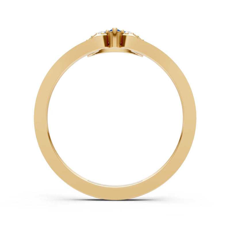 Tri-Cluster Pavé Ring