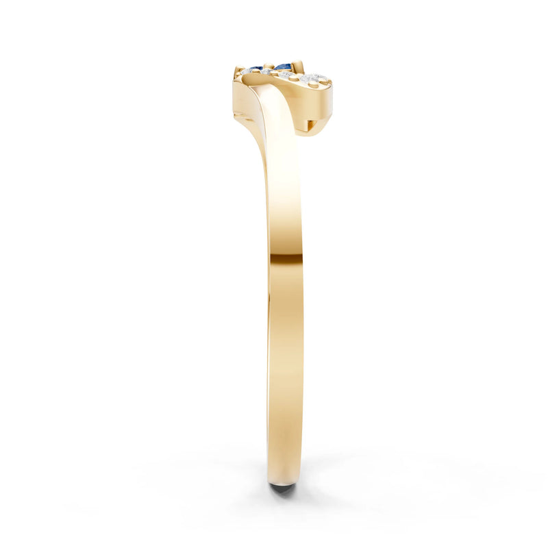 London Blue Topaz Tri-Cluster Pavé Ring