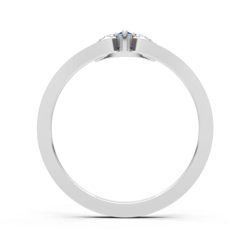 London Blue Topaz Tri-Cluster Pavé Ring