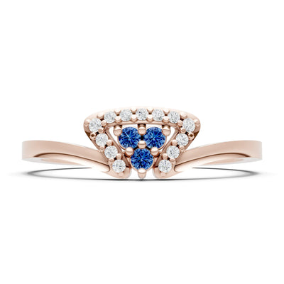 London Blue Topaz Tri-Cluster Pavé Ring