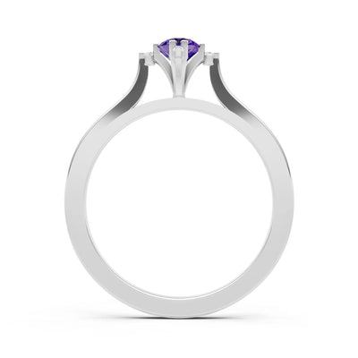 Amethyst Classic Four-Prong Solitaire Ring