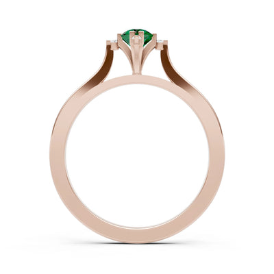 Emerald Classic Four-Prong Solitaire Ring