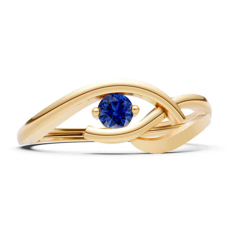 Dainty Twist Solitaire Round Ring - Round