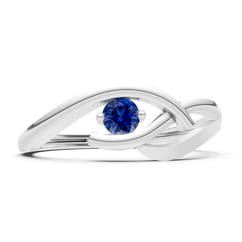 Dainty Twist Solitaire Round Ring - Round
