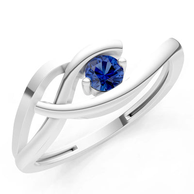 Dainty Twist Solitaire Round Ring - Round