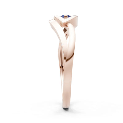Dainty Twist Solitaire Round Ring - Round