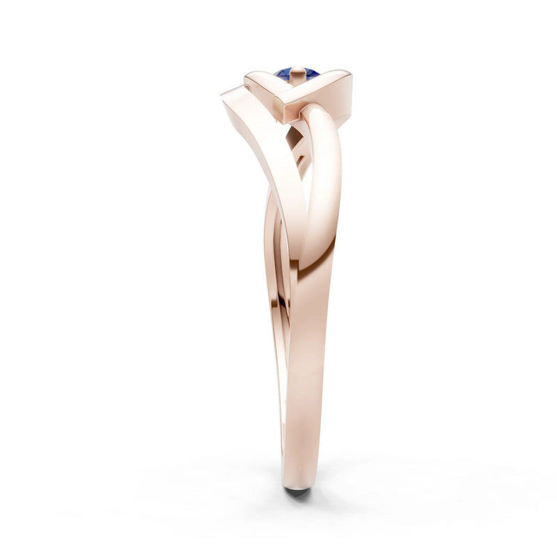 Dainty Twist Solitaire Round Ring - Round